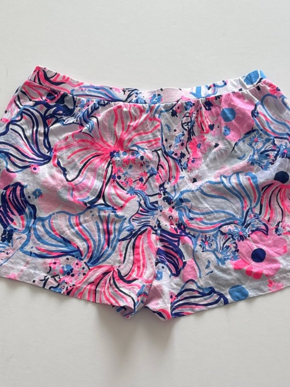 Girls' Lilly Pulitzer Knit Pull On Shorts Pink Blue Preppy Nautical XL (12-14) - Picture 10 of 10